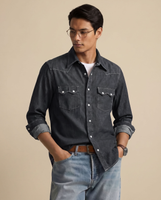 Lima in Midweight Denim Charcoal