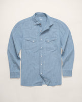 Lima Western Shirt Dusty Blue Chambray
