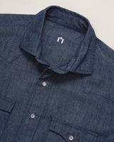 Lima Western Shirt Midnight Navy Chambray
