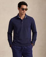 Oslo Self Collar in Pique Cotton Navy