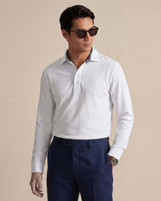 Oslo Self Collar in Pique Cotton White