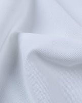 Oslo Ribbed Collar in Pique Cotton White