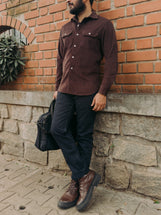 Reno Fatigue Shirt Burnt Umber Pinwale Corduroy