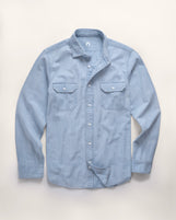 Reno Fatigue Shirt Dusty Blue Cotton Chambray