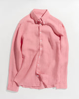 Full Sleeve Linen Shirts Salmon