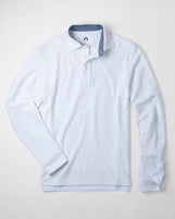 Oslo Self Collar in Pique Cotton White