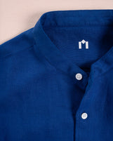 Corfu in Garment Dyed Linen Neptune Blue