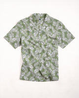 Corfu in Printed Midweight Linen Cotton Forest Canopy