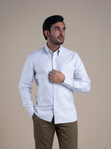 Cardiff in Mid-weight Oxford Cool Ivory