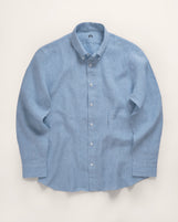 Houndstooth Linen Shirts Sky Houndstooth
