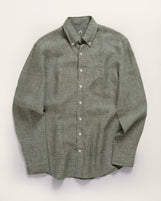 Houndstooth Linen Shirts Green Houndstooth