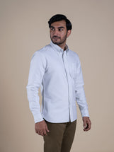 Cardiff in Mid-weight Oxford Cool Ivory