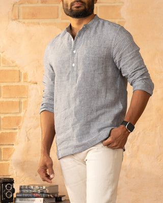 Navy Houndstooth