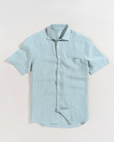 Corfu Spread Collar in Solid Linen Cascade